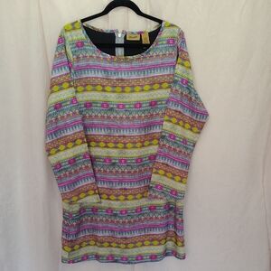 Wrangler Vibrant Long Sleeve Dress with Stripes